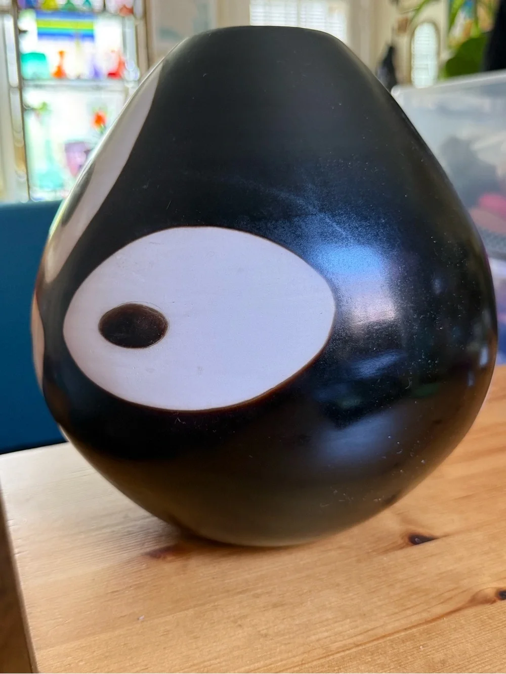 Vintage handmade Peruvian ceramic Chulucanas large vase - Picture 6 of 11